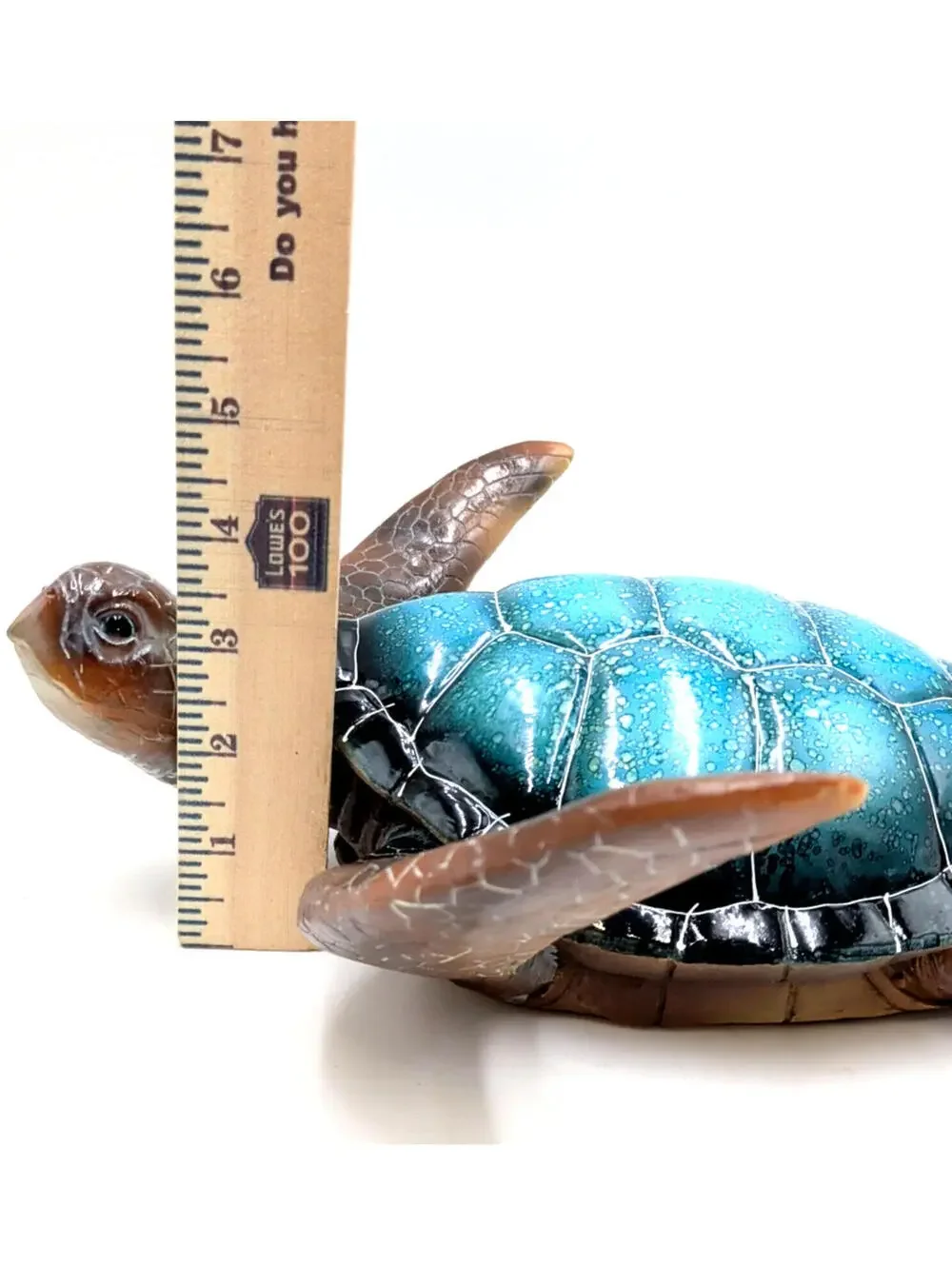 Design Toscano Blue Turquoise Aqua Sea Turtle Medium - Polyresin - 12" x 7" NEW - Picture 13 of 15